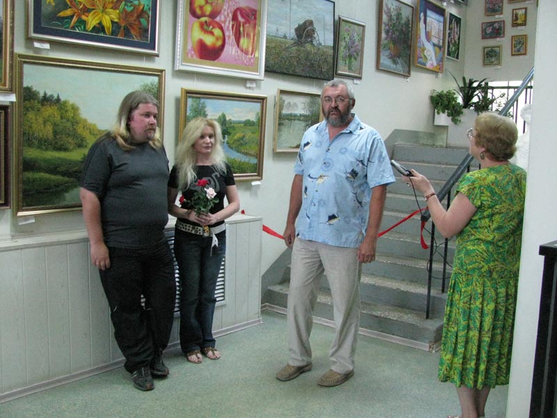 Открытие выставки семьи художников Соловьевых. г. Тамбов 2010